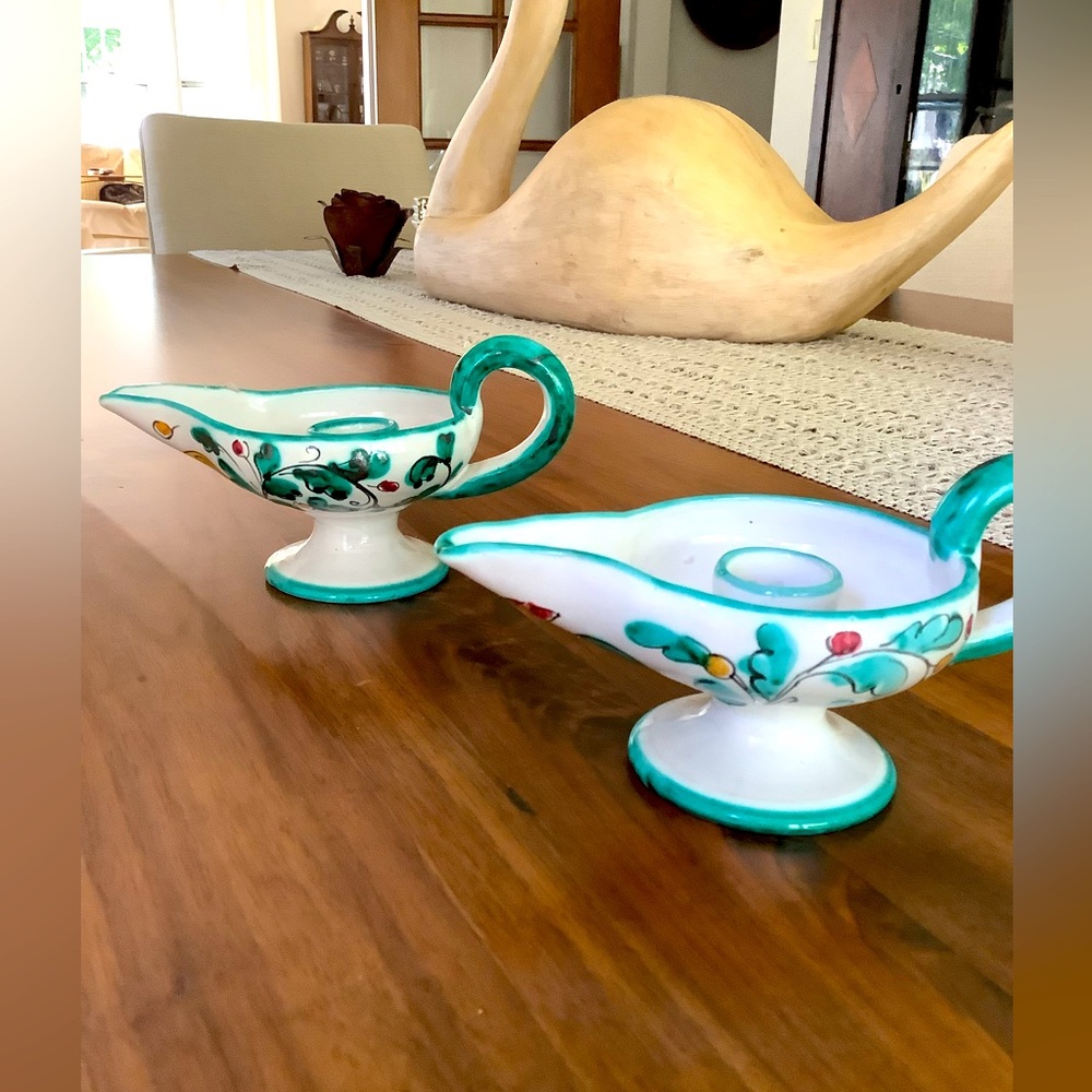 Vintage set of two gorgeous candlesticks made in Italy